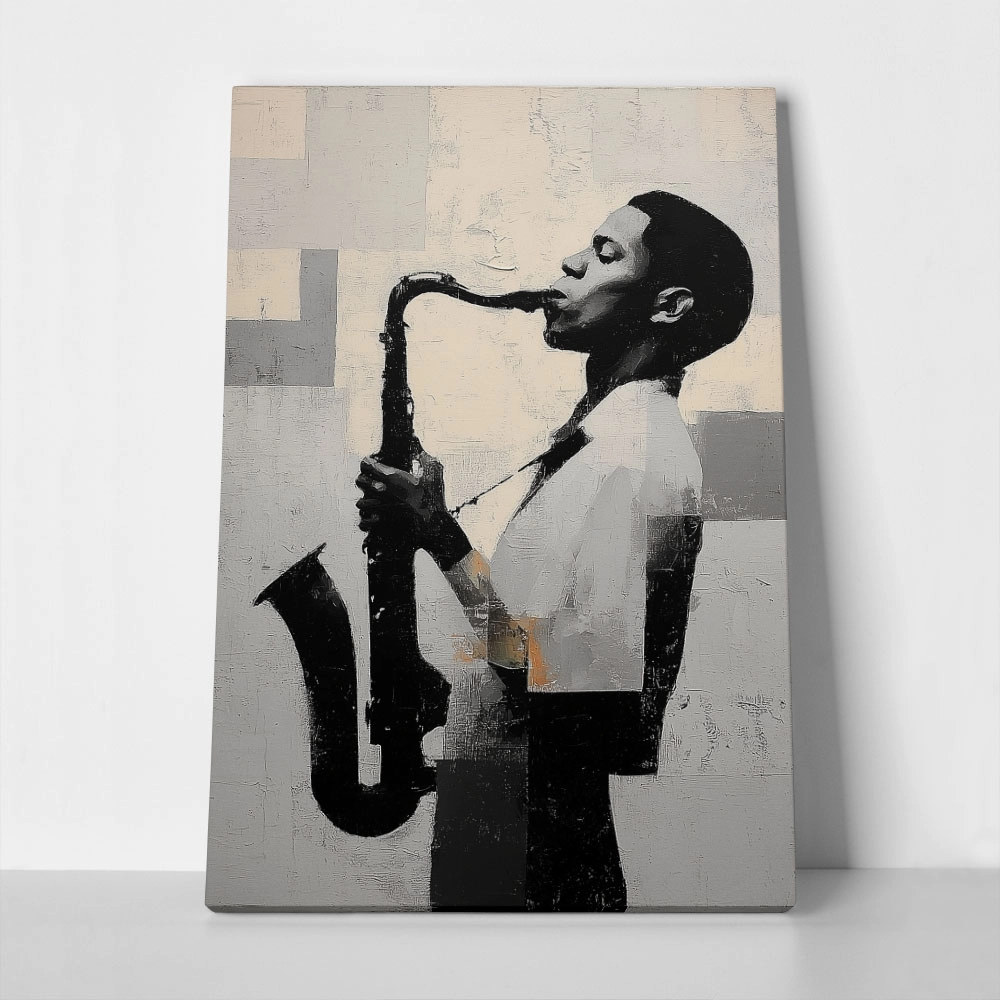 Πίνακας σε Καμβά AFROCENTRIC SAXOPHONE PLAYER