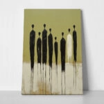 Πίνακας σε Καμβά AFROCENTRIC SILHOUETTES GREEN