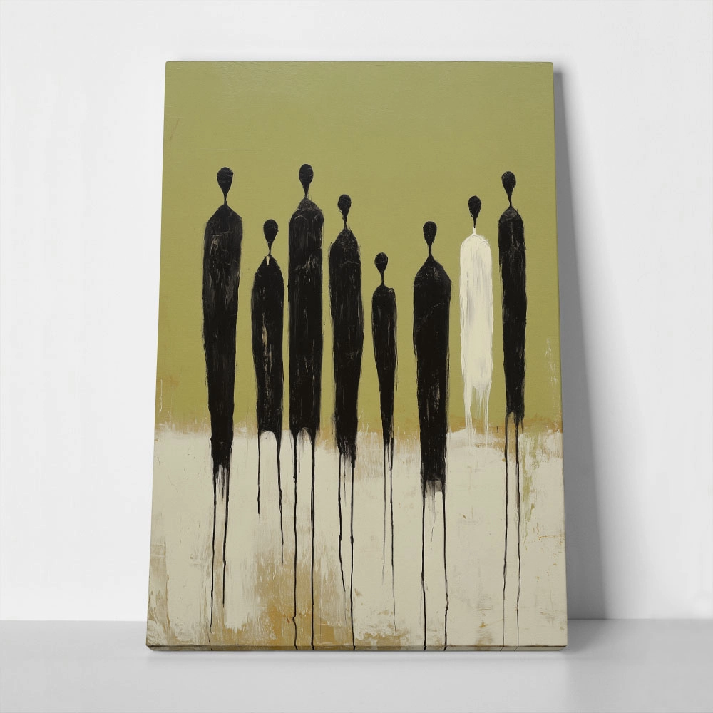 Πίνακας σε Καμβά AFROCENTRIC SILHOUETTES GREEN