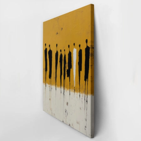 Πίνακας σε Καμβά AFROCENTRIC SILHOUETTES ORANGE -  Sticky 3
