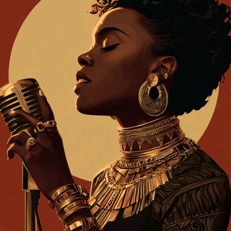 Πίνακας σε Καμβά AFROCENTRIC SINGER -  Sticky 5