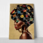 Πίνακας σε Καμβά AFROCENTRIC VINYL HAIR