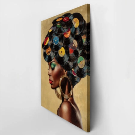 Πίνακας σε Καμβά AFROCENTRIC VINYL HAIR -  Sticky 3