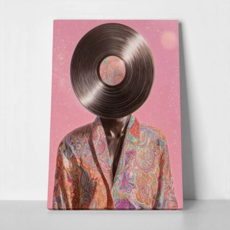 Πίνακας σε Καμβά AFROCENTRIC VINYL HEAD - 