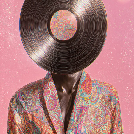 Πίνακας σε Καμβά AFROCENTRIC VINYL HEAD -  Sticky 5