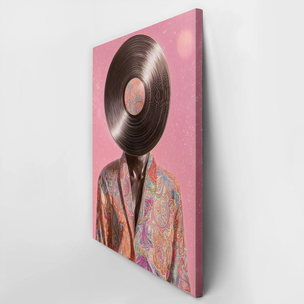 Πίνακας σε Καμβά AFROCENTRIC VINYL HEAD
