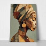 Πίνακας σε Καμβά AFROCENTRIC WOMAN ANGULAR PROFILE
