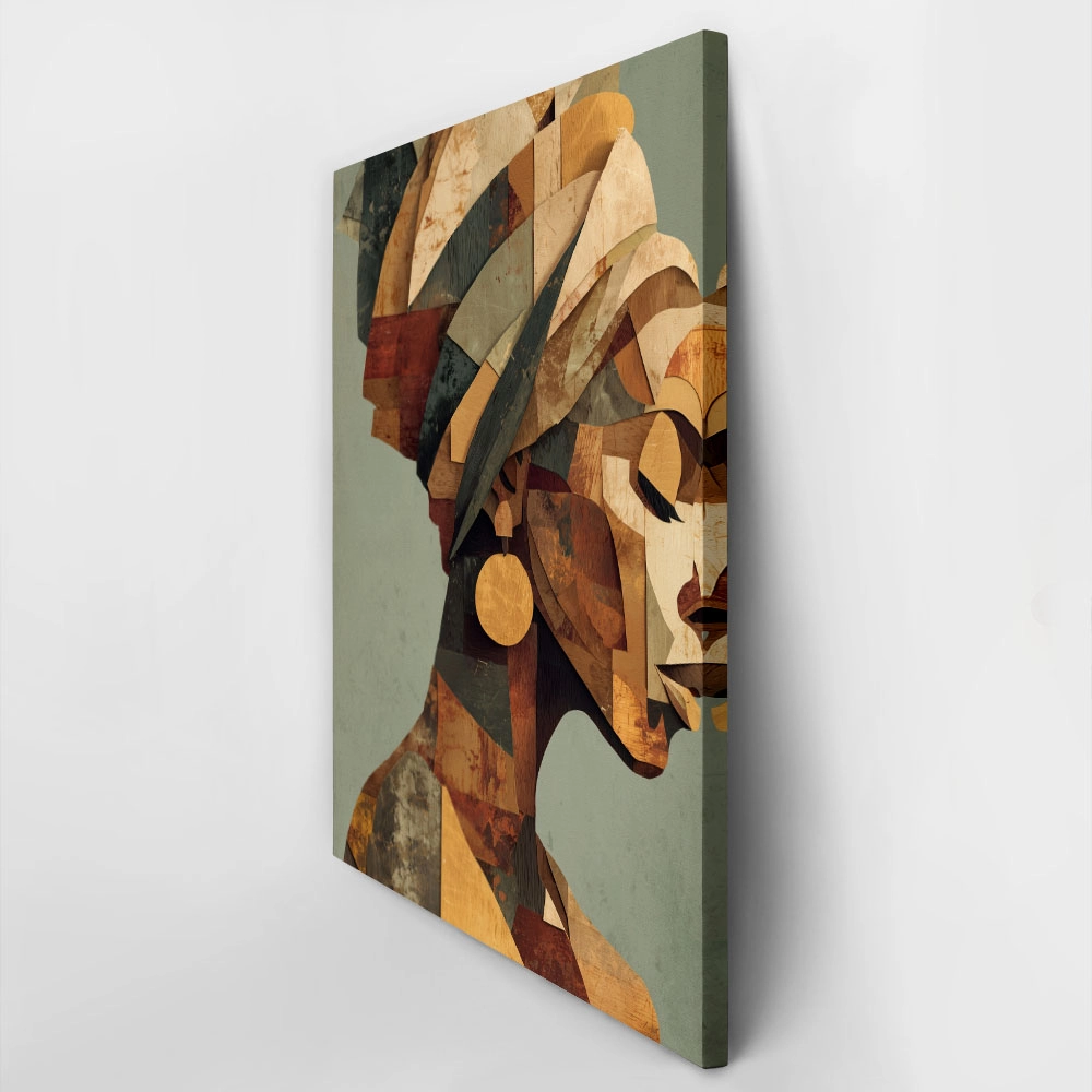 Πίνακας σε Καμβά AFROCENTRIC WOMAN ANGULAR PROFILE