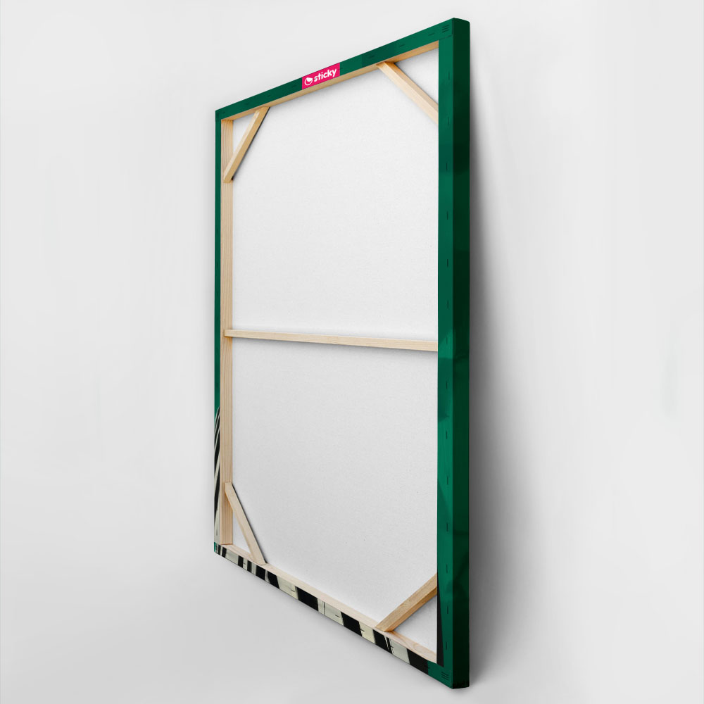 Πίνακας σε Καμβά AFROCENTRIC WOMAN GREEN BACKGROUND