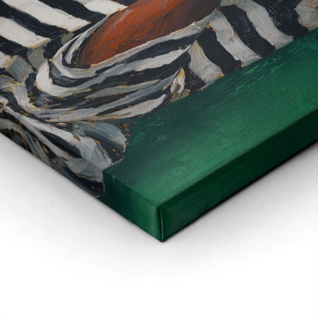 Πίνακας σε Καμβά AFROCENTRIC WOMAN HIDING BEHIND BOOK GREEN -  Sticky 2