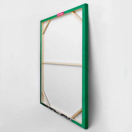 Πίνακας σε Καμβά AFROCENTRIC WOMAN HIDING BEHIND BOOK GREEN -  Sticky 4