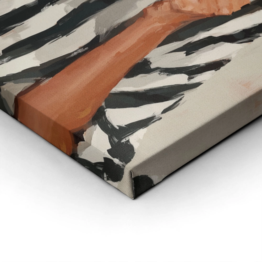 Πίνακας σε Καμβά AFROCENTRIC WOMAN HIDING BEHIND BOOK WHITE