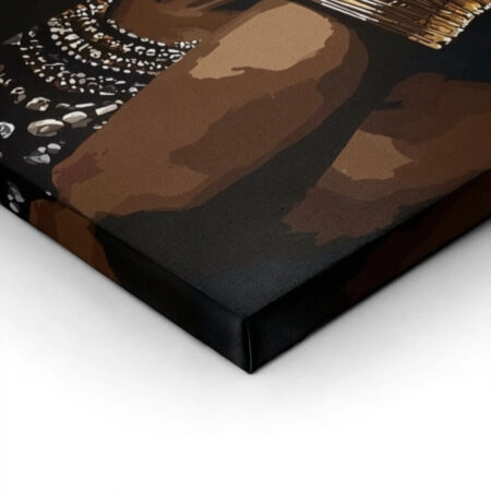 Πίνακας σε Καμβά AFROCENTRIC WOMAN HIDING BEHIND HANDS -  Sticky 2