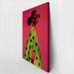 Πίνακας σε Καμβά AFROCENTRIC WOMAN IN GREEN DOTTED DRESS