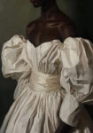 Πίνακας σε Καμβά AFROCENTRIC WOMAN IN WHITE DRESS