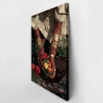 Πίνακας σε Καμβά AFROCENTRIC WOMAN PICKING FLOWERS