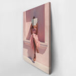 Πίνακας σε Καμβά AFROCENTRIC WOMAN READING PINK