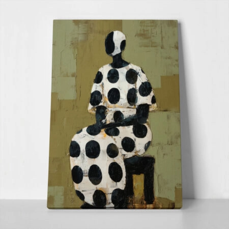 Πίνακας σε Καμβά AFROCENTRIC WOMAN SITTING GREEN