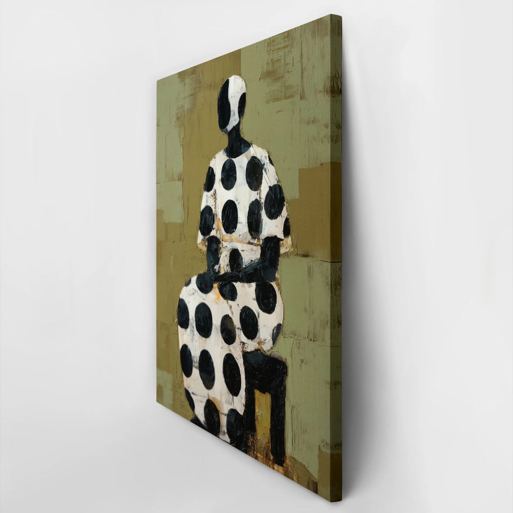Πίνακας σε Καμβά AFROCENTRIC WOMAN SITTING GREEN