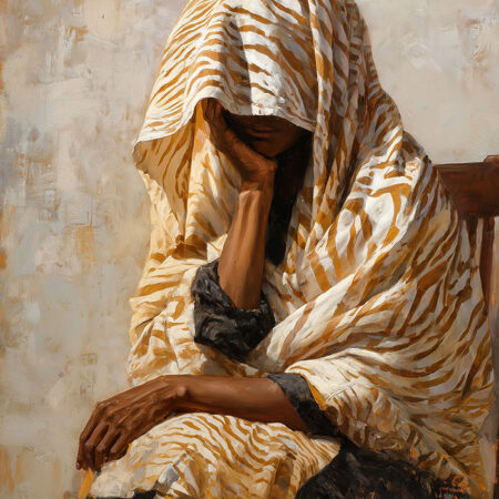 Πίνακας σε Καμβά AFROCENTRIC WOMAN THINKING -  Sticky 5