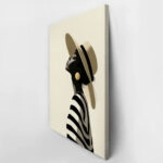 Πίνακας σε Καμβά AFROCENTRIC WOMAN WITH HAT WHITE