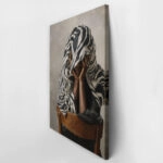 Πίνακας σε Καμβά AFROCENTRIC WOMAN ZEBRA COWL