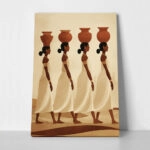 Πίνακας σε Καμβά AFROCENTRIC WOMEN CARRYING VASES