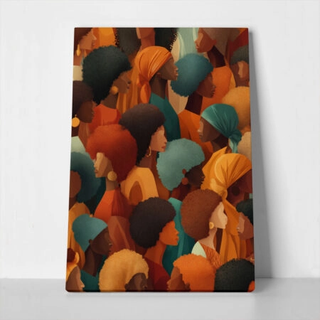 Πίνακας σε Καμβά AFROCENTRIC WOMEN PROFILES