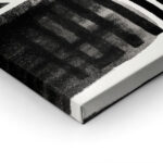 Πίνακας σε Καμβά BOHO BLACK & WHITE ABSTRACT SHAPES