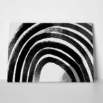 Πίνακας σε Καμβά BOHO BLACK & WHITE ARCHED LINES