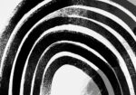 Πίνακας σε Καμβά BOHO BLACK & WHITE ARCHED LINES