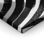 Πίνακας σε Καμβά BOHO BLACK & WHITE ARCHED LINES