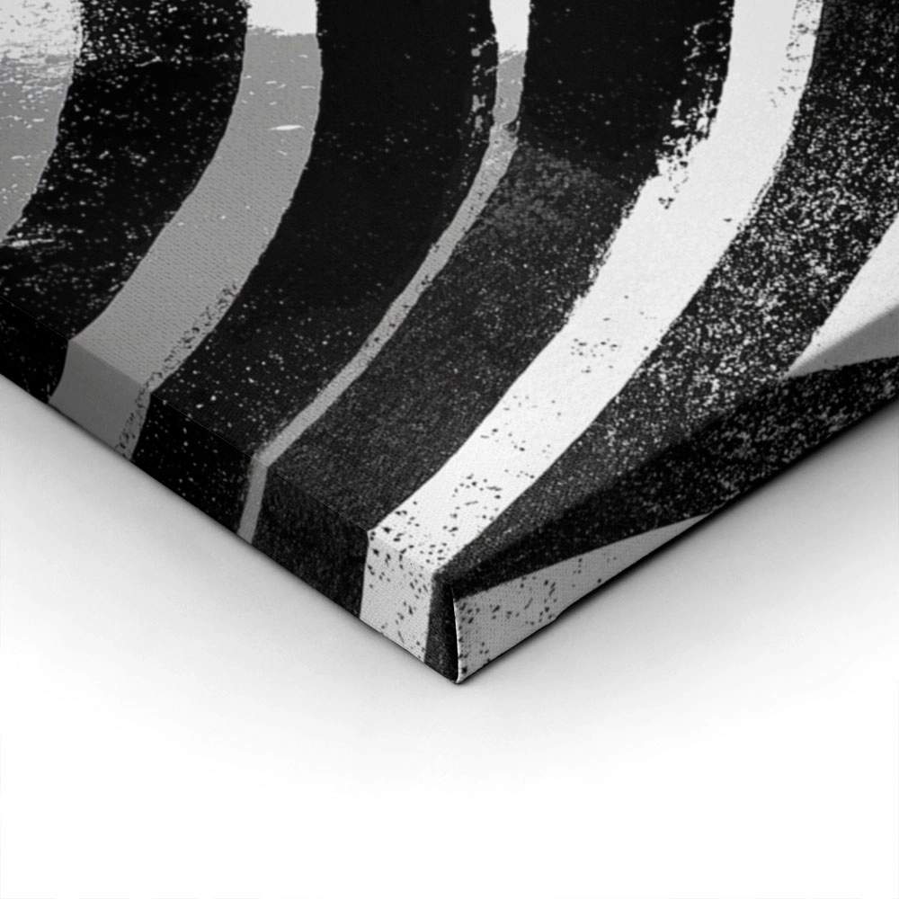 Πίνακας σε Καμβά BOHO BLACK & WHITE ARCHED LINES
