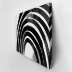 Πίνακας σε Καμβά BOHO BLACK & WHITE ARCHED LINES