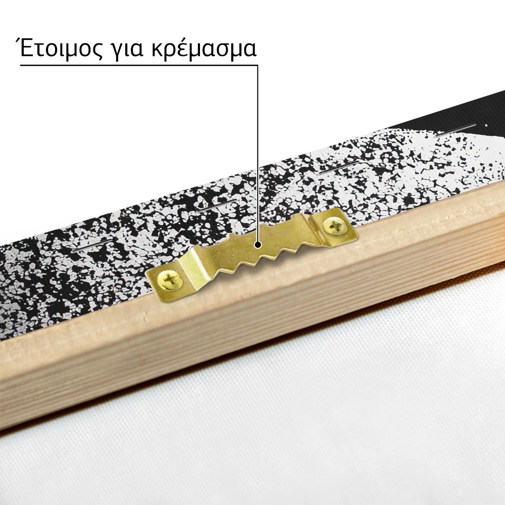 Πίνακας σε Καμβά BOHO BLACK & WHITE ARCHED LINES