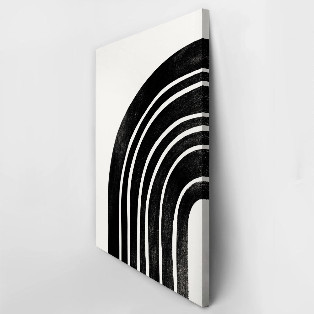 Πίνακας σε Καμβά BOHO BLACK & WHITE ARCHES 2
