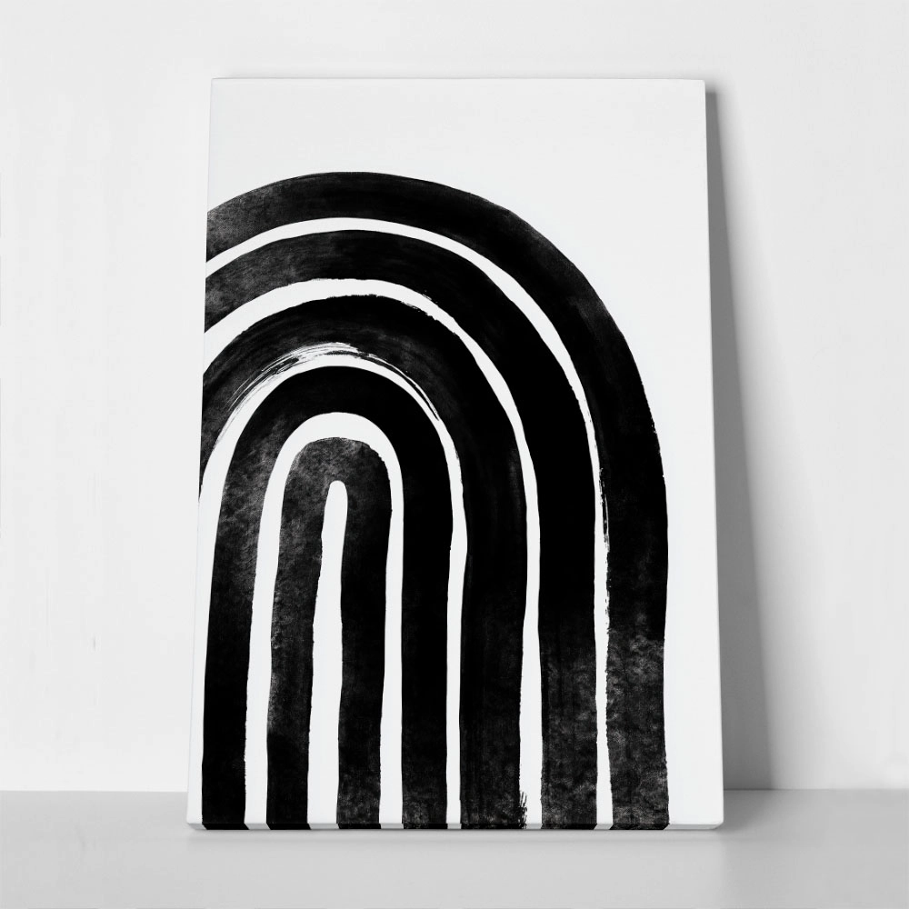 Πίνακας σε Καμβά BOHO BLACK & WHITE ARCHES