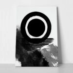 Πίνακας σε Καμβά BOHO BLACK & WHITE BLACK HOLE