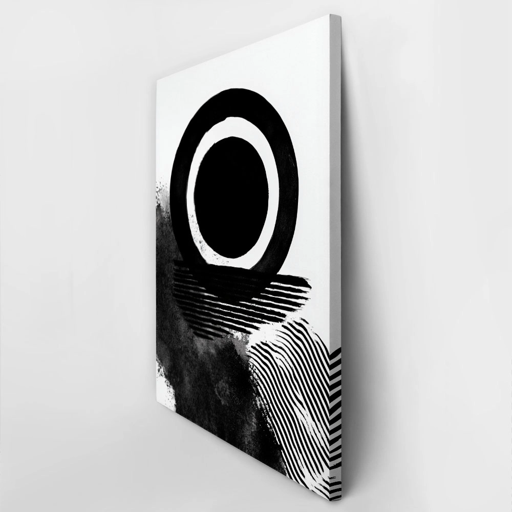 Πίνακας σε Καμβά BOHO BLACK & WHITE BLACK HOLE