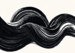 Πίνακας σε Καμβά BOHO BLACK & WHITE BRUSH STROKES 2