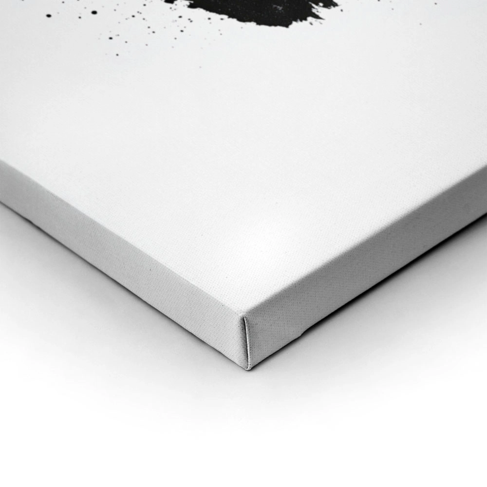 Πίνακας σε Καμβά BOHO BLACK & WHITE BRUSH STROKES 3