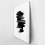 Πίνακας σε Καμβά BOHO BLACK & WHITE BRUSH STROKES 3