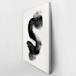 Πίνακας σε Καμβά BOHO BLACK & WHITE BRUSH STROKES 4