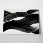 Πίνακας σε Καμβά BOHO BLACK & WHITE BRUSH STROKES