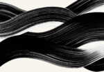 Πίνακας σε Καμβά BOHO BLACK & WHITE BRUSH STROKES
