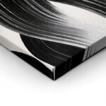 Πίνακας σε Καμβά BOHO BLACK & WHITE BRUSH STROKES
