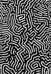 Πίνακας σε Καμβά BOHO BLACK & WHITE CHAOTIC TANGLED LINES