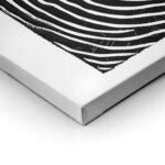 Πίνακας σε Καμβά BOHO BLACK & WHITE CONCENTRIC CIRCLES