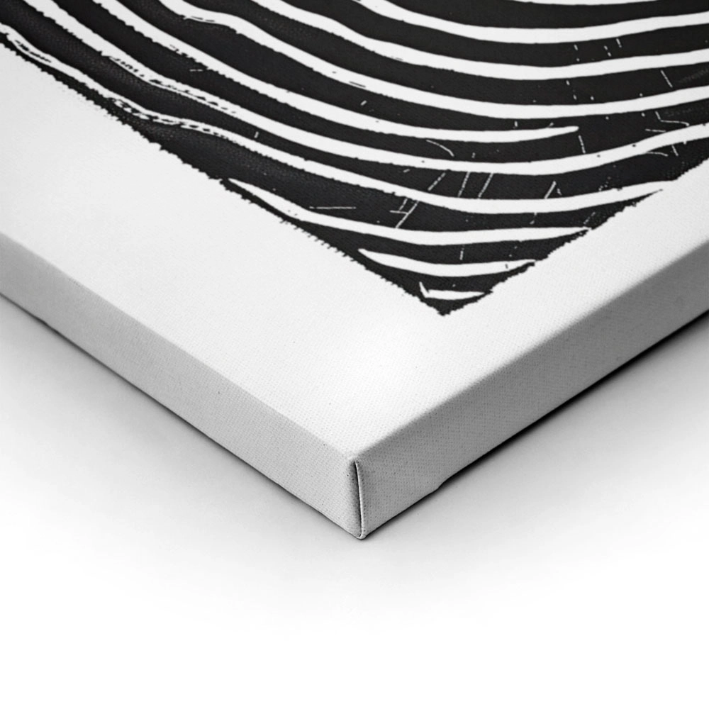Πίνακας σε Καμβά BOHO BLACK & WHITE CONCENTRIC CIRCLES