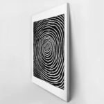 Πίνακας σε Καμβά BOHO BLACK & WHITE CONCENTRIC CIRCLES